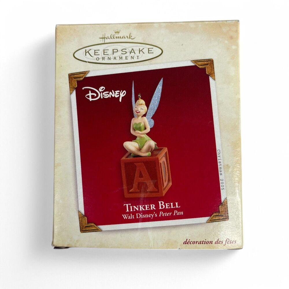 Hallmark Keepsake Ornament 2005 Tinker Bell Walt Disney Peter Pan Block DEFECT
